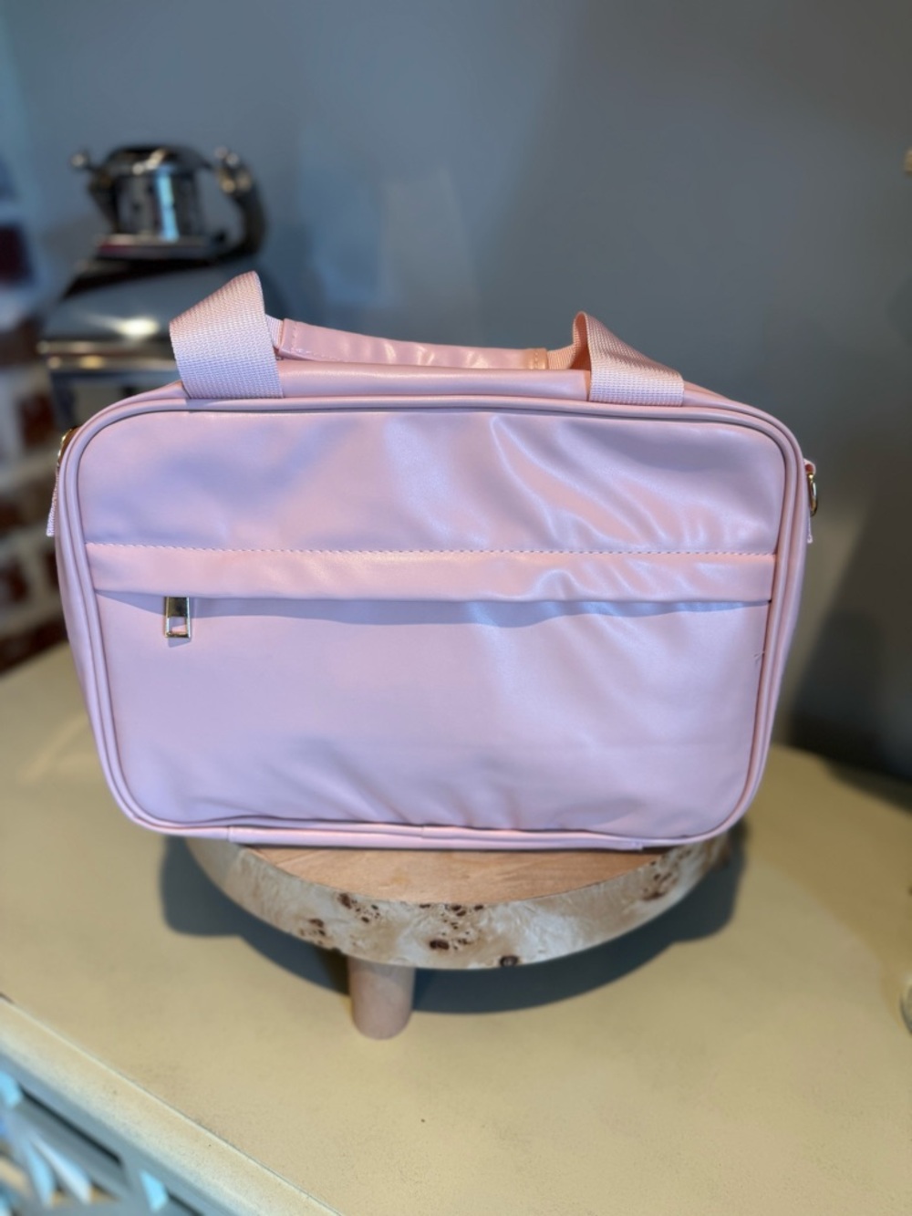 Faux Leather Bible Cover Case with Ribbon Bookmark - Pink - Picture 2 of 5